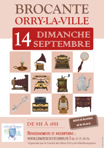 BROCANTE d&rsquo;Orry-la-ville le 14 septembre 2025
